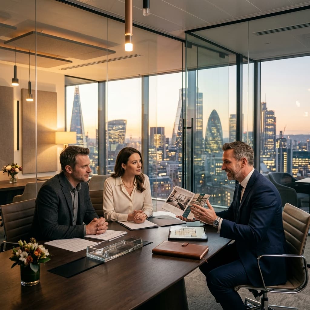 Professional real estate advisor in modern office