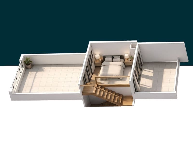 Tow bed Duplex roof